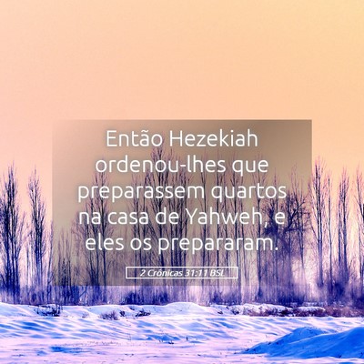 Picture 05 - 2 Crônicas 31:11 BSL - Então Hezekiah ordenou-lhes que preparassem - Bible Verse Picture
