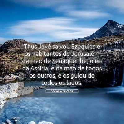 Picture 05 - 2 Crônicas 32:22 BSL - Thus Javé salvou Ezequias e os habitantes de - Bible Verse Picture