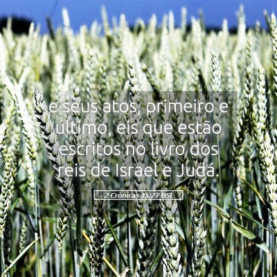 Picture 05 - 2 Crônicas 35:27 BSL - e seus atos, primeiro e último, eis que estão - Bible Verse Picture