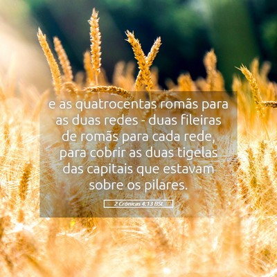Picture 05 - 2 Crônicas 4:13 BSL - e as quatrocentas romãs para as duas redes - - Bible Verse Picture