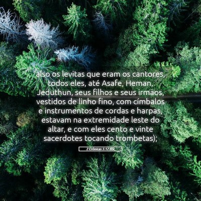 Picture 05 - 2 Crônicas 5:12 BSL - also os levitas que eram os cantores, todos eles, - Bible Verse Picture
