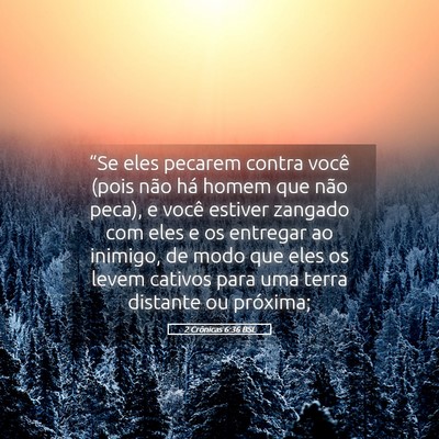 Picture 05 - 2 Crônicas 6:36 BSL - “Se eles pecarem contra você (pois não há - Bible Verse Picture