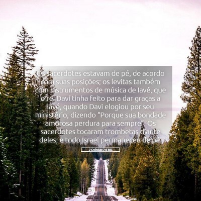 Picture 05 - 2 Crônicas 7:6 BSL - Os sacerdotes estavam de pé, de acordo com suas - Bible Verse Picture