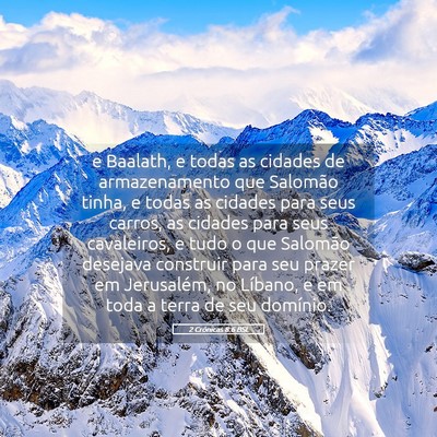 Picture 05 - 2 Crônicas 8:6 BSL - e Baalath, e todas as cidades de armazenamento - Bible Verse Picture