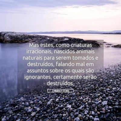 Picture 05 - 2 Pedro 2:12 BSL - Mas estes, como criaturas irracionais, nascidos - Bible Verse Picture