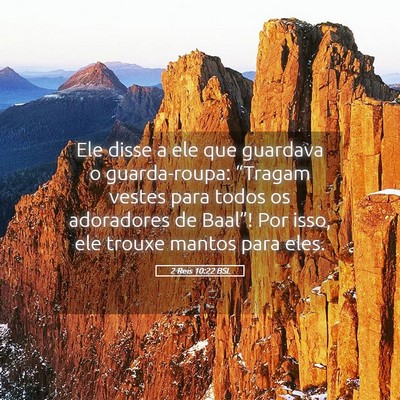 Picture 05 - 2 Reis 10:22 BSL - Ele disse a ele que guardava o guarda-roupa: - Bible Verse Picture