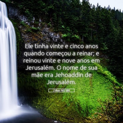 Picture 05 - 2 Reis 14:2 BSL - Ele tinha vinte e cinco anos quando começou a - Bible Verse Picture