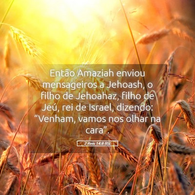 Picture 05 - 2 Reis 14:8 BSL - Então Amaziah enviou mensageiros a Jehoash, o - Bible Verse Picture