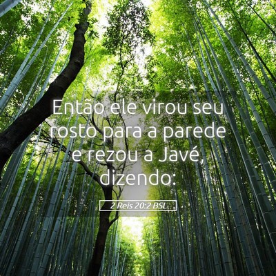 Picture 05 - 2 Reis 20:2 BSL - Então ele virou seu rosto para a parede e rezou - Bible Verse Picture