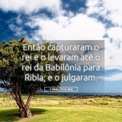 Picture 05 - 2 Reis 25:6 BSL - Então capturaram o rei e o levaram até o rei da - Bible Verse Picture