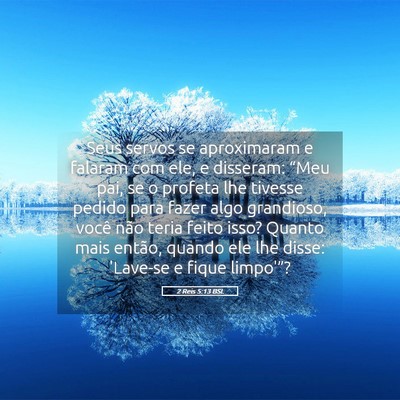 Picture 05 - 2 Reis 5:13 BSL - Seus servos se aproximaram e falaram com ele, e - Bible Verse Picture