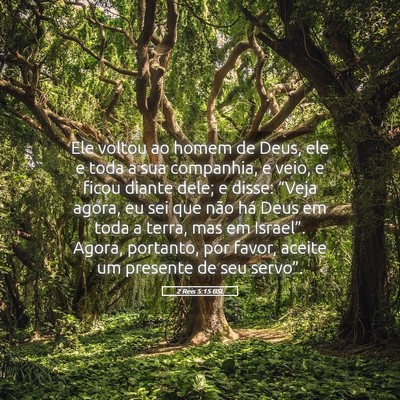 Picture 05 - 2 Reis 5:15 BSL - Ele voltou ao homem de Deus, ele e toda a sua - Bible Verse Picture