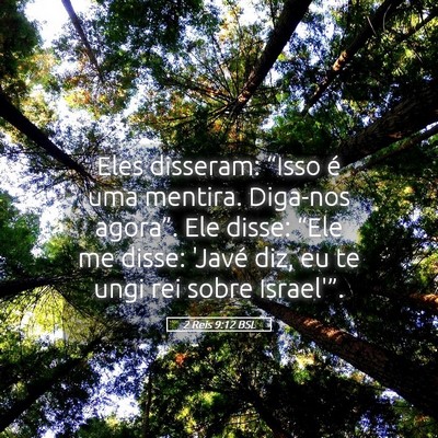 Picture 05 - 2 Reis 9:12 BSL - Eles disseram: “Isso é uma mentira. Diga-nos - Bible Verse Picture