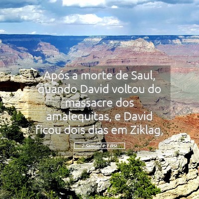 Picture 05 - 2 Samuel 1:1 BSL - Após a morte de Saul, quando David voltou do - Bible Verse Picture