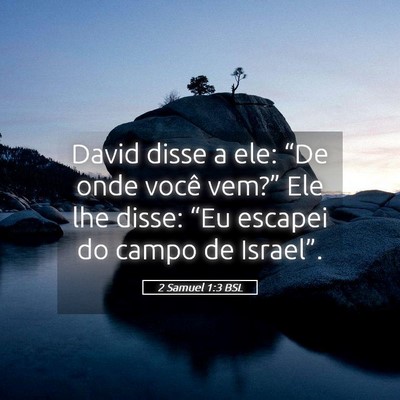 Picture 05 - 2 Samuel 1:3 BSL - David disse a ele: “De onde você vem?” Ele - Bible Verse Picture