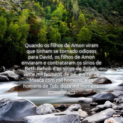 Picture 05 - 2 Samuel 10:6 BSL - Quando os filhos de Amon viram que tinham se - Bible Verse Picture
