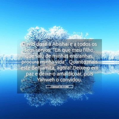 Picture 05 - 2 Samuel 16:11 BSL - David disse a Abishai e a todos os seus servos: - Bible Verse Picture