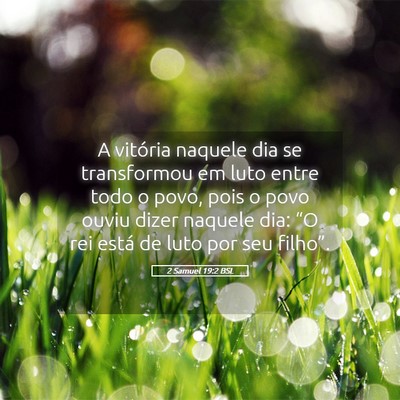 Picture 05 - 2 Samuel 19:2 BSL - A vitória naquele dia se transformou em luto - Bible Verse Picture