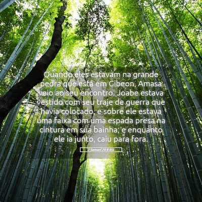 Picture 05 - 2 Samuel 20:8 BSL - Quando eles estavam na grande pedra que está em - Bible Verse Picture
