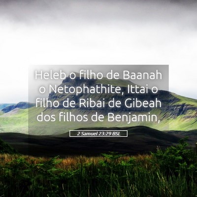 Picture 05 - 2 Samuel 23:29 BSL - Heleb o filho de Baanah o Netophathite, Ittai o - Bible Verse Picture