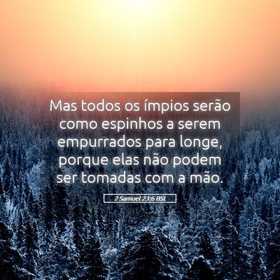 Picture 05 - 2 Samuel 23:6 BSL - Mas todos os ímpios serão como espinhos a serem - Bible Verse Picture