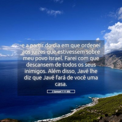 Picture 05 - 2 Samuel 7:11 BSL - e a partir do dia em que ordenei aos juízes que - Bible Verse Picture