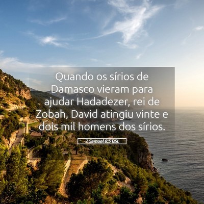 Picture 05 - 2 Samuel 8:5 BSL - Quando os sírios de Damasco vieram para ajudar - Bible Verse Picture