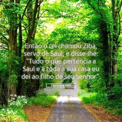 Picture 05 - 2 Samuel 9:9 BSL - Então o rei chamou Ziba, servo de Saul, e - Bible Verse Picture