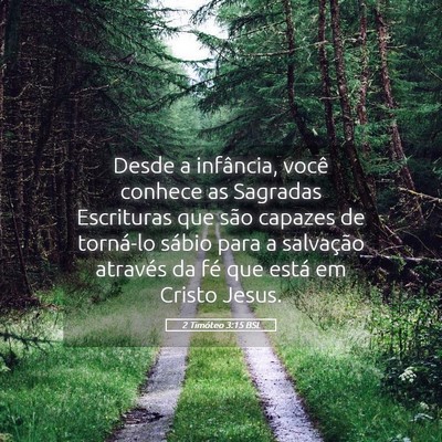 Picture 05 - 2 Timóteo 3:15 BSL - Desde a infância, você conhece as Sagradas - Bible Verse Picture
