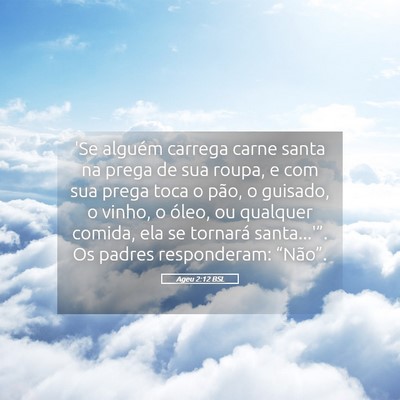 Picture 05 - Ageu 2:12 BSL - 'Se alguém carrega carne santa na prega de sua - Bible Verse Picture
