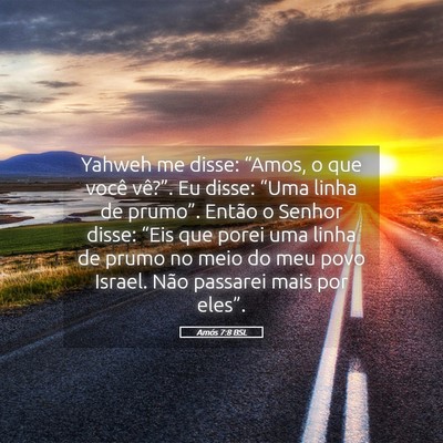 Picture 05 - Amós 7:8 BSL - Yahweh me disse: “Amos, o que você vê?”. Eu - Bible Verse Picture
