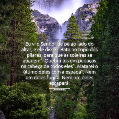 Picture 05 - Amós 9:1 BSL - Eu vi o Senhor de pé ao lado do altar, e ele - Bible Verse Picture