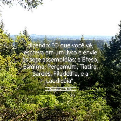 Picture 05 - Apocalipse 1:11 BSL - dizendo: “O que você vê, escreva em um livro - Bible Verse Picture
