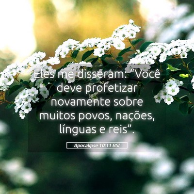 Picture 05 - Apocalipse 10:11 BSL - Eles me disseram: “Você deve profetizar - Bible Verse Picture