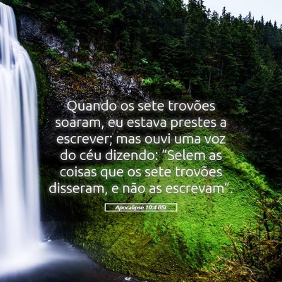 Picture 05 - Apocalipse 10:4 BSL - Quando os sete trovões soaram, eu estava prestes - Bible Verse Picture