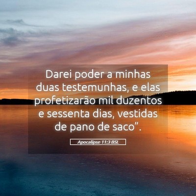 Picture 05 - Apocalipse 11:3 BSL - Darei poder a minhas duas testemunhas, e elas - Bible Verse Picture