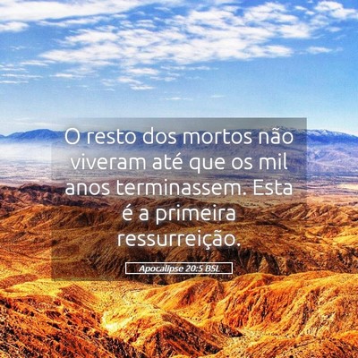Picture 05 - Apocalipse 20:5 BSL - O resto dos mortos não viveram até que os mil - Bible Verse Picture
