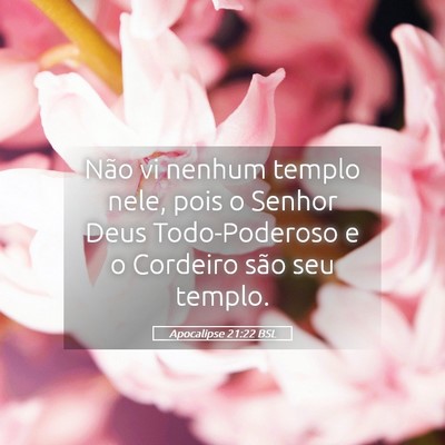 Picture 05 - Apocalipse 21:22 BSL - Não vi nenhum templo nele, pois o Senhor Deus - Bible Verse Picture