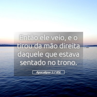 Picture 05 - Apocalipse 5:7 BSL - Então ele veio, e o tirou da mão direita - Bible Verse Picture