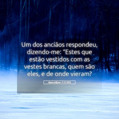 Picture 05 - Apocalipse 7:13 BSL - Um dos anciãos respondeu, dizendo-me: “Estes - Bible Verse Picture