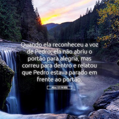 Picture 05 - Atos 12:14 BSL - Quando ela reconheceu a voz de Pedro, ela não - Bible Verse Picture