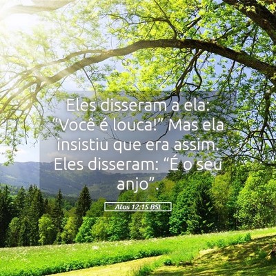 Picture 05 - Atos 12:15 BSL - Eles disseram a ela: “Você é louca!” Mas - Bible Verse Picture