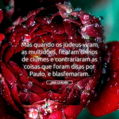 Picture 05 - Atos 13:45 BSL - Mas quando os judeus viram as multidões, ficaram - Bible Verse Picture