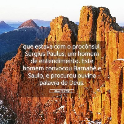 Picture 05 - Atos 13:7 BSL - que estava com o procônsul, Sergius Paulus, um - Bible Verse Picture