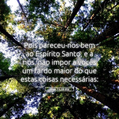 Picture 05 - Atos 15:28 BSL - Pois pareceu-nos bem ao Espírito Santo, e a - Bible Verse Picture