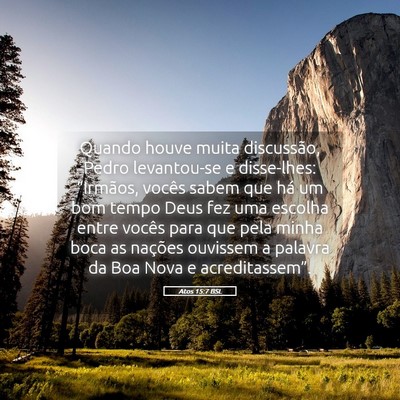 Picture 05 - Atos 15:7 BSL - Quando houve muita discussão, Pedro levantou-se - Bible Verse Picture