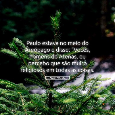Picture 05 - Atos 17:22 BSL - Paulo estava no meio do Areópago e disse: - Bible Verse Picture