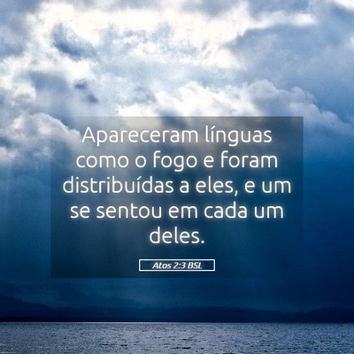 Picture 05 - Atos 2:3 BSL - Apareceram línguas como o fogo e foram - Bible Verse Picture