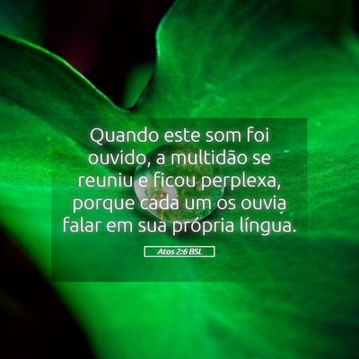 Picture 05 - Atos 2:6 BSL - Quando este som foi ouvido, a multidão se reuniu - Bible Verse Picture