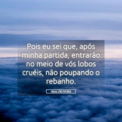 Picture 05 - Atos 20:29 BSL - Pois eu sei que, após minha partida, entrarão - Bible Verse Picture